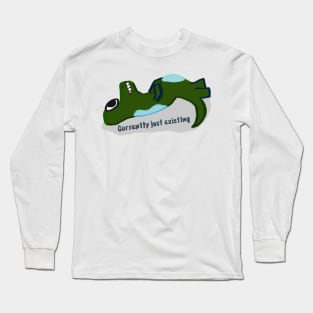 Currently Just Existing dinosaur Long Sleeve T-Shirt